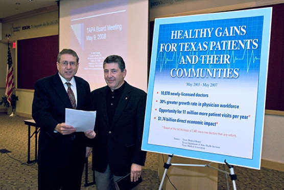 TAPA chair Dr. Howard Marcus and TMA CEO Lou Goodman review the healthy gains